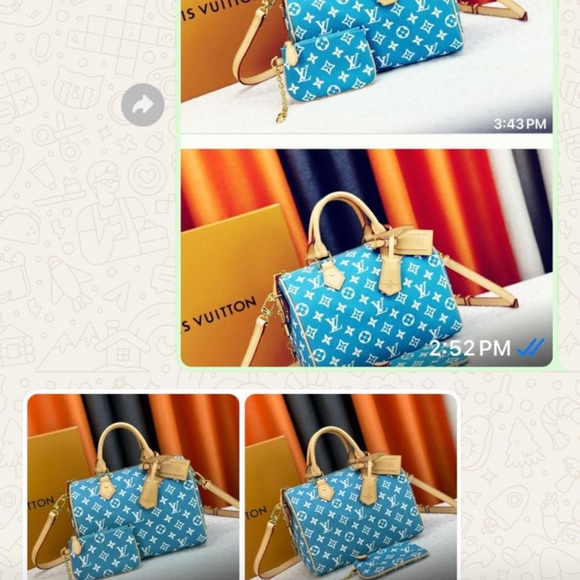 COPY - Louis Vuitton Blue Satchel - Picture 10 of 10